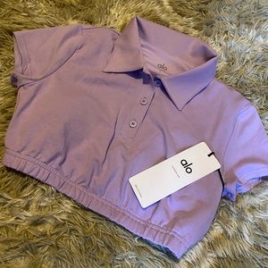 Brand New Womens - Alo Yoga Cropped Prestige Polo